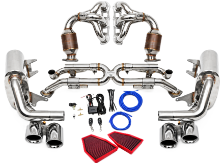 Fabspeed STREET Sport Exhaust Performance Package PSE. Porsche 991 Carrera 3.4L / 3.8L (2012-2016) - 99111143103, 99111143502, 99111142101, 99111142102, 99111142103, 99111142201, 99111142202, 99111142203, 99111341102, 99111341104, 99111341202, 99111341204 - FS.POR.991.VPKGPSEP
